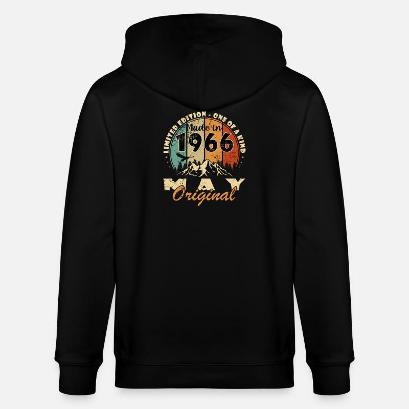 Cadeau d’anniversaire mai 1966 - Veste à capuche bio CULTIVATOR Stanley/Stella Unisexe - noir