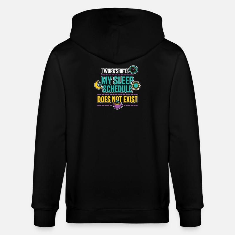 Nachtschicht-krankenschwester, Müde - Stanley/Stella Unisex Bio-Kapuzenjacke CULTIVATOR - Schwarz