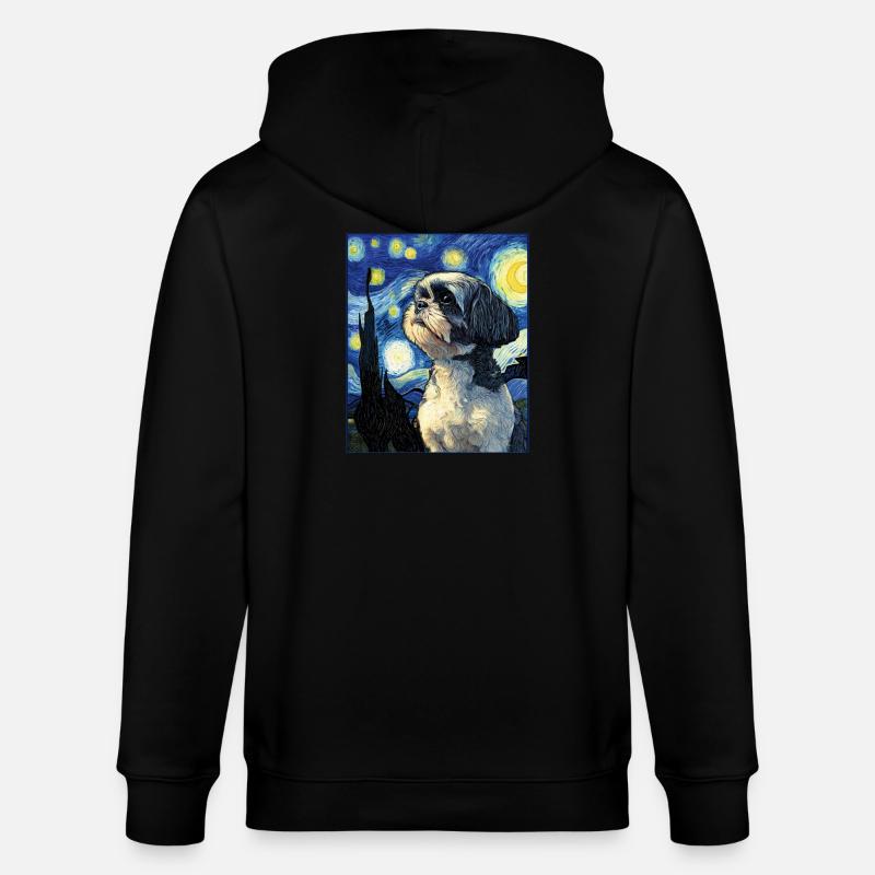 Shih Tzu - Veste à capuche bio CULTIVATOR Stanley/Stella Unisexe - noir