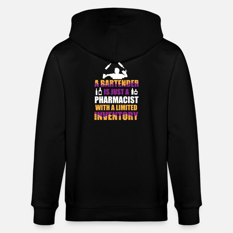 bartender waiter bartender bartender - Stanley/Stella CULTIVATOR  Unisex Organic Hooded Jacket - black