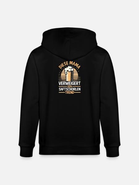 Bier Bierliebhaberin Mutter Mama - Stanley/Stella Unisex Bio-Kapuzenjacke CULTIVATOR  - Schwarz