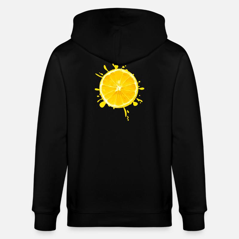 Jaune éclaboussure d’agrumes - Veste à capuche bio CULTIVATOR Stanley/Stella Unisexe - noir
