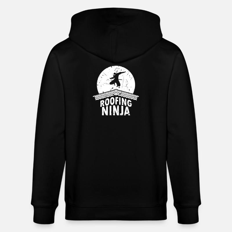 Dach-Ninja-Emblem - Stanley/Stella Unisex Bio-Kapuzenjacke CULTIVATOR  - Schwarz