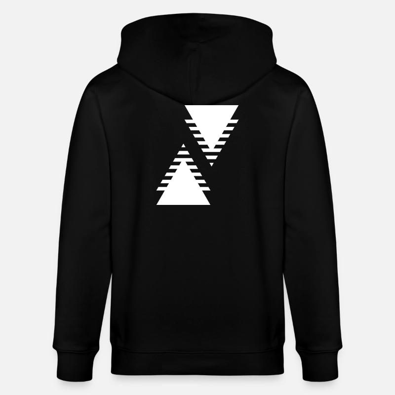 Conception des triangles géométriques - Veste à capuche bio CULTIVATOR Stanley/Stella Unisexe - noir