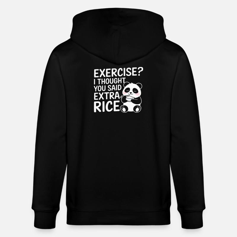 Panda demande plus de riz - Veste à capuche bio CULTIVATOR Stanley/Stella Unisexe - noir