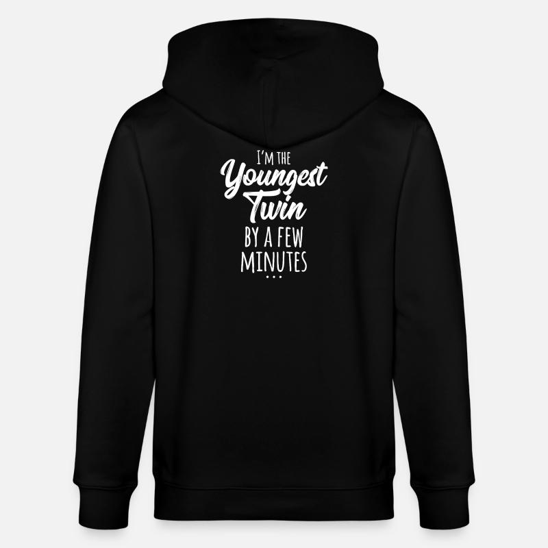 Youngest Twin Caption Tee - Stanley/Stella CULTIVATOR  Unisex Organic Hooded Jacket - black