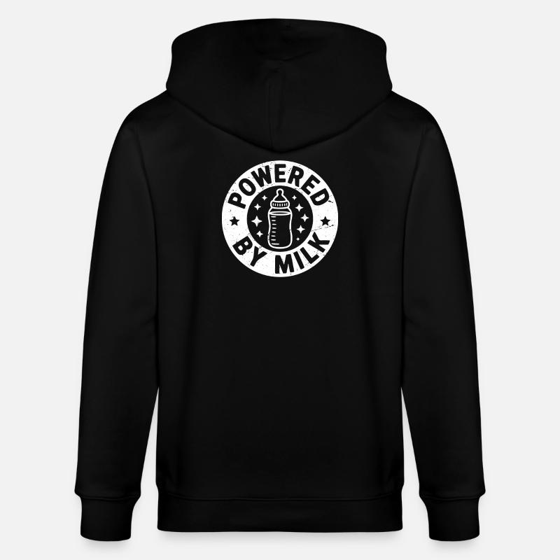 Alimenté par le lait - Veste à capuche bio CULTIVATOR Stanley/Stella Unisexe - noir