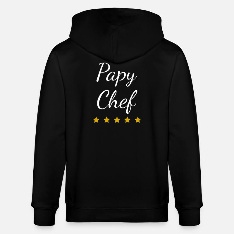Papy Chef Étoiles - Veste à capuche bio CULTIVATOR Stanley/Stella Unisexe - noir