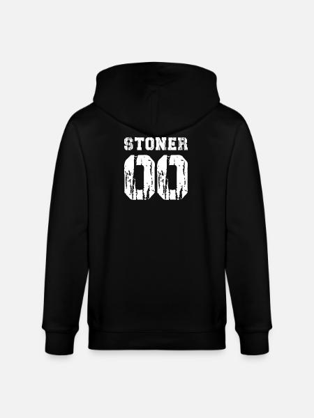 Stoner 00 Grunge Typography - Stanley/Stella CULTIVATOR  Unisex Organic Hooded Jacket - black