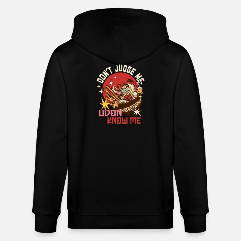 Udon, ne me jugez pas - Veste à capuche bio CULTIVATOR Stanley/Stella Unisexe - noir