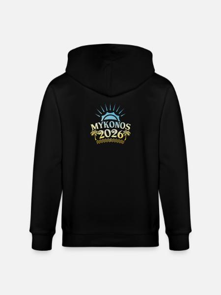 Mykonos 2026 Bunt - Stanley/Stella Unisex Bio-Kapuzenjacke CULTIVATOR  - Schwarz