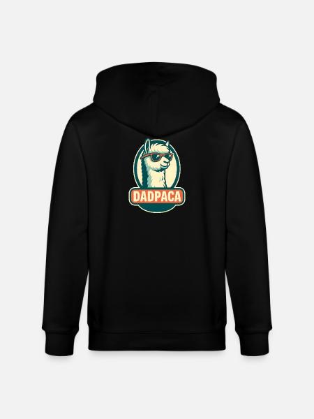 Dadpaca No Probllama - Stanley/Stella CULTIVATOR  Unisex Organic Hooded Jacket - black