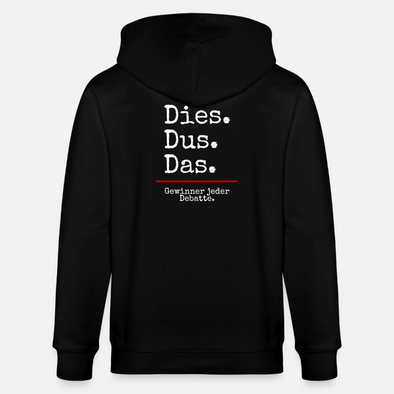 Dies Dus Das Debatte (black) - Stanley/Stella Unisex Bio-Kapuzenjacke CULTIVATOR - Schwarz