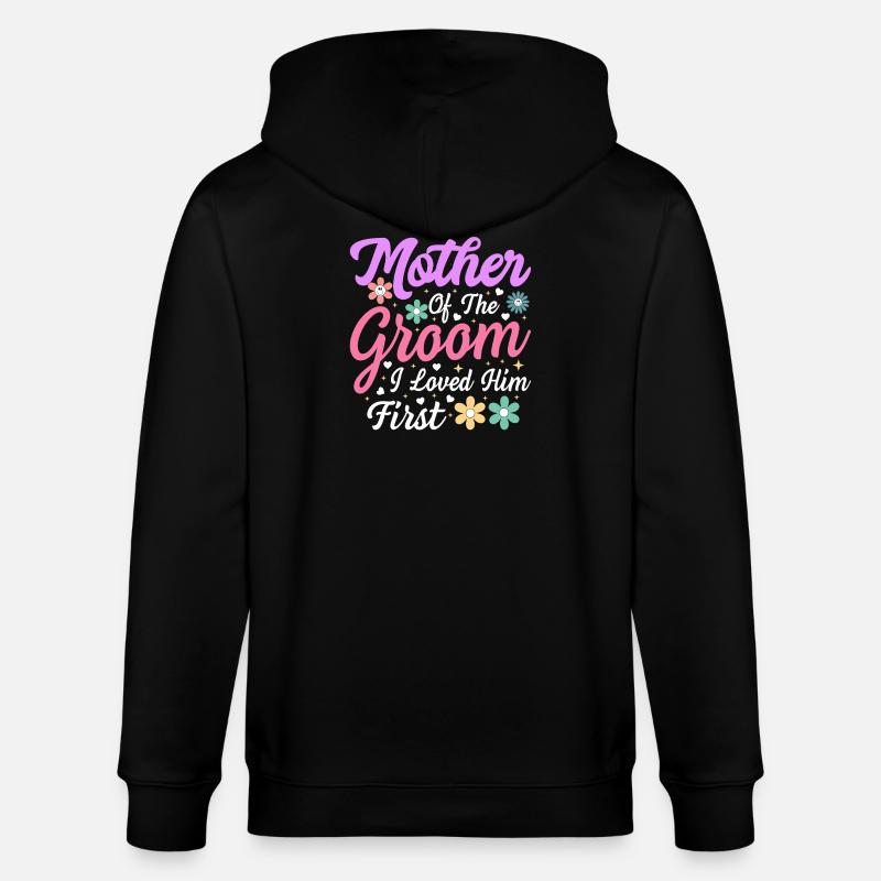 Mutter des Bräutigams: First Love - Stanley/Stella Unisex Bio-Kapuzenjacke CULTIVATOR - Schwarz