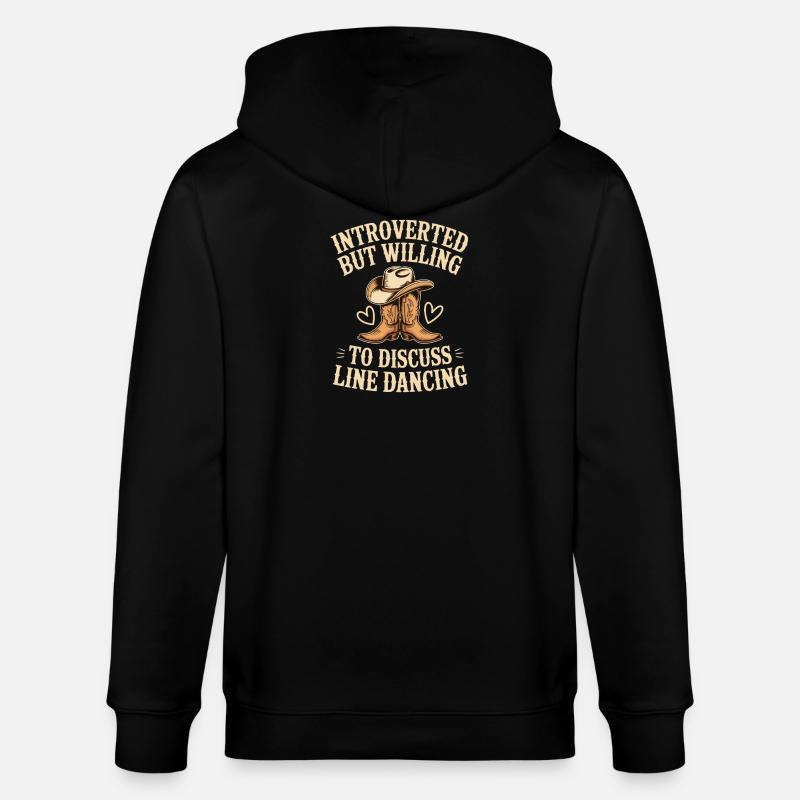 Line Dance Line Dancing Geschenke - Stanley/Stella Unisex Bio-Kapuzenjacke CULTIVATOR  - Schwarz