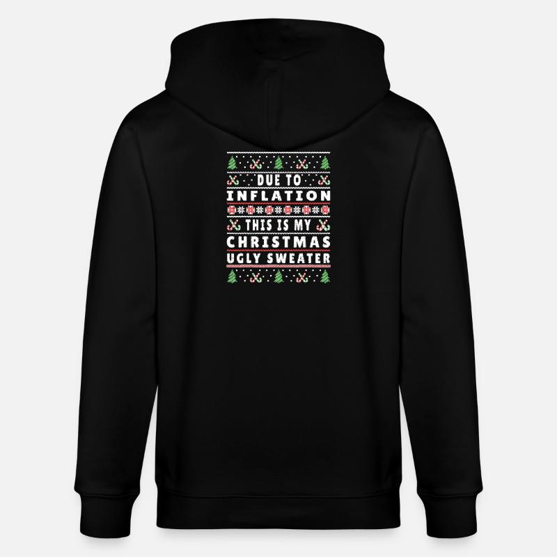 Inflation Weihnachten Hässlicher Pullover - Stanley/Stella Unisex Bio-Kapuzenjacke CULTIVATOR  - Schwarz