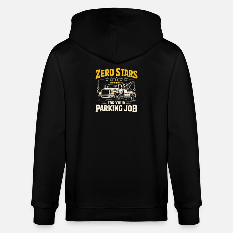 Null Sterne fürs Parken | Abschleppdienst - Stanley/Stella Unisex Bio-Kapuzenjacke CULTIVATOR  - Schwarz