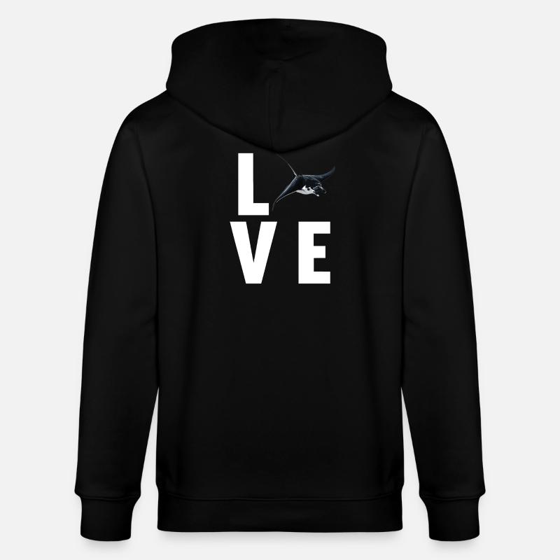 Rays Manta Rays - Stanley/Stella CULTIVATOR Unisex Organic Hooded Jacket - black