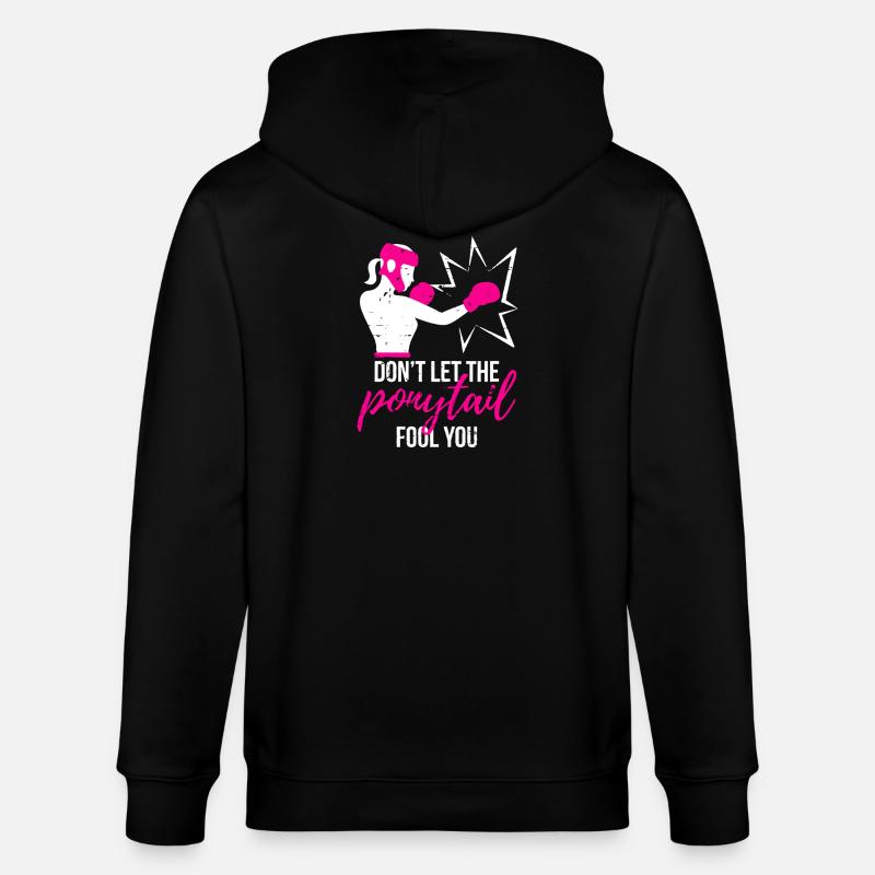 Punchy Ponytail Power - Stanley/Stella Unisex Bio-Kapuzenjacke CULTIVATOR  - Schwarz