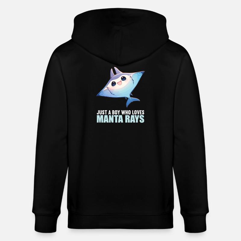 Rochen Mantarochen - Stanley/Stella Unisex Bio-Kapuzenjacke CULTIVATOR  - Schwarz