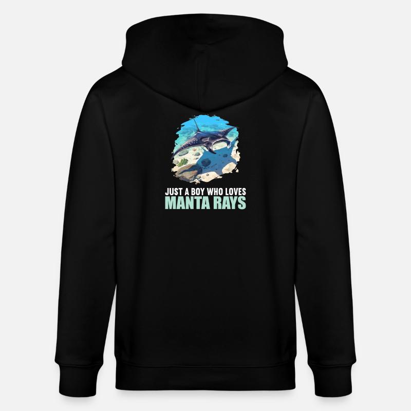 Rochen Mantarochen - Stanley/Stella Unisex Bio-Kapuzenjacke CULTIVATOR  - Schwarz