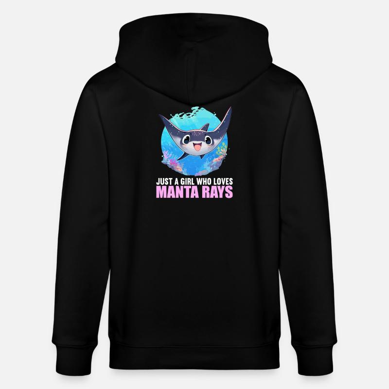Rochen Mantarochen - Stanley/Stella Unisex Bio-Kapuzenjacke CULTIVATOR - Schwarz