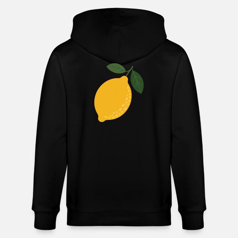 Zesty Lemon Bloom - Stanley/Stella Unisex Bio-Kapuzenjacke CULTIVATOR  - Schwarz