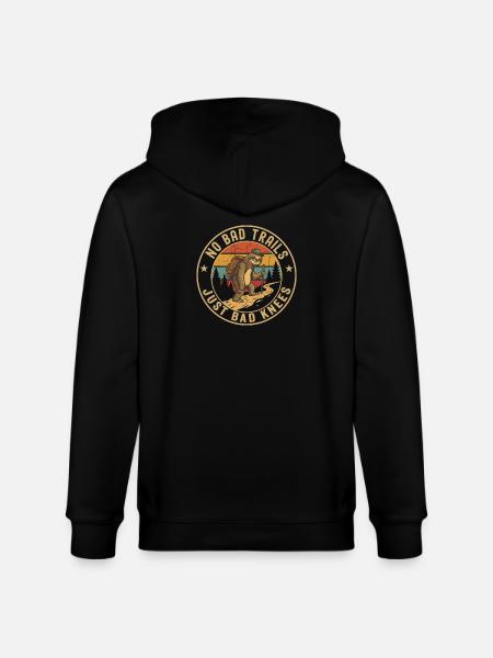 No Bad Trails Sloth Hiking Tee - Stanley/Stella Unisex Bio-Kapuzenjacke CULTIVATOR - Schwarz
