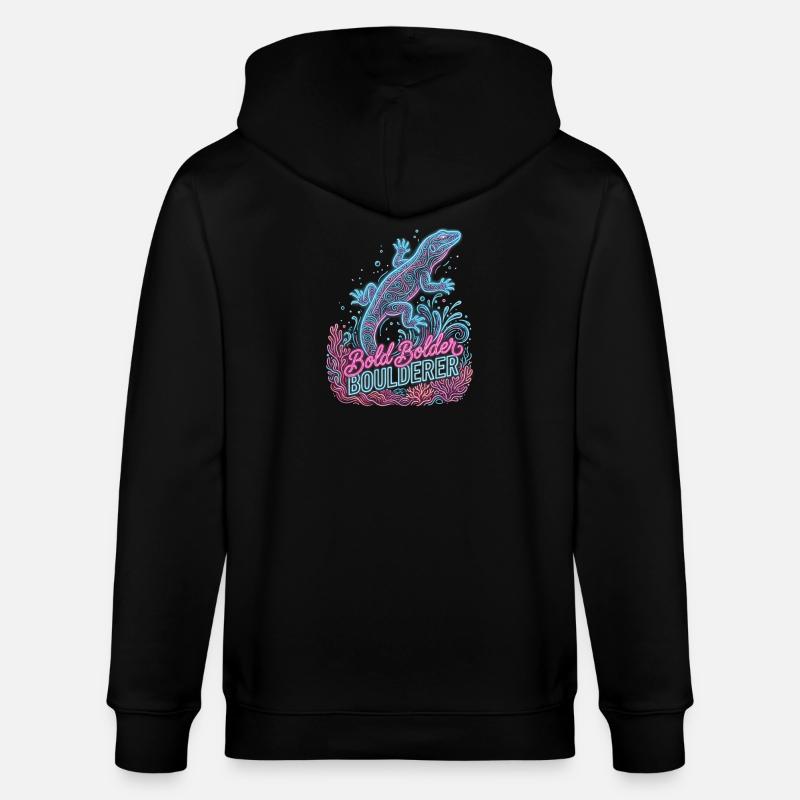 Bouldern Bold Bolder Boulderer - Stanley/Stella Unisex Bio-Kapuzenjacke CULTIVATOR  - Schwarz