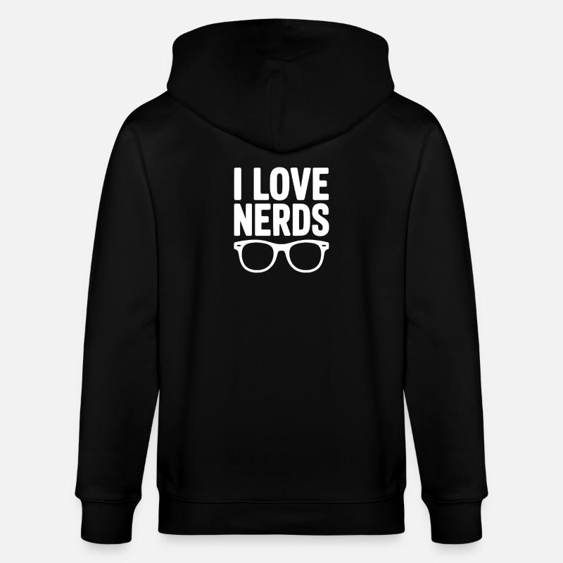 Ich liebe Nerds - Stanley/Stella Unisex Bio-Kapuzenjacke CULTIVATOR  - Schwarz