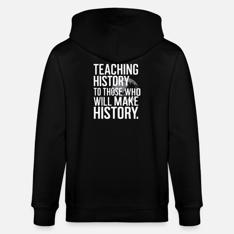 Teaching history, shaping the future - Stanley/Stella CULTIVATOR Unisex Organic Hooded Jacket - black