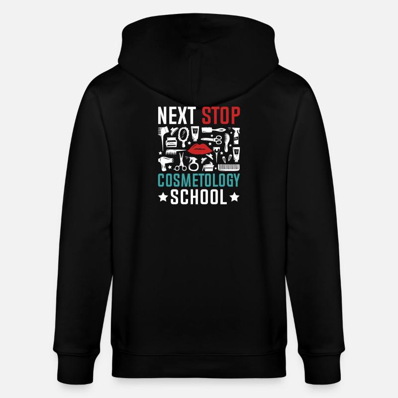 Next stop: Cosmetics School - Stanley/Stella CULTIVATOR  Unisex Organic Hooded Jacket - black