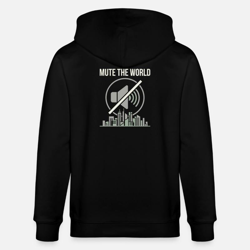 Mute Time - Stanley/Stella CULTIVATOR Unisex Organic Hooded Jacket - black