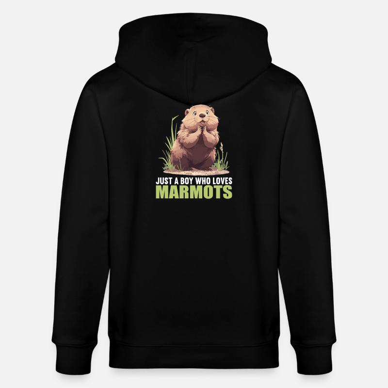 Marmottes Marmotte - Veste à capuche bio CULTIVATOR Stanley/Stella Unisexe - noir