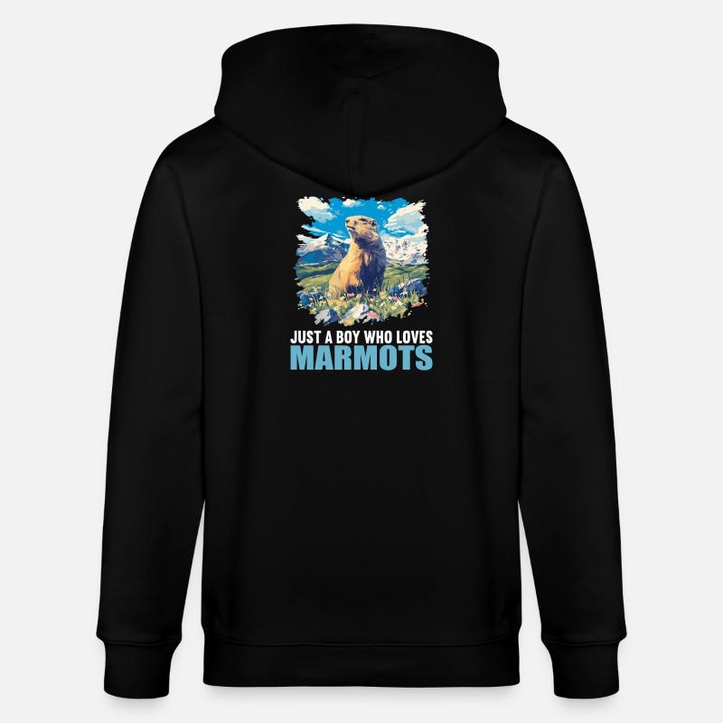 Marmottes Marmotte - Veste à capuche bio CULTIVATOR Stanley/Stella Unisexe - noir