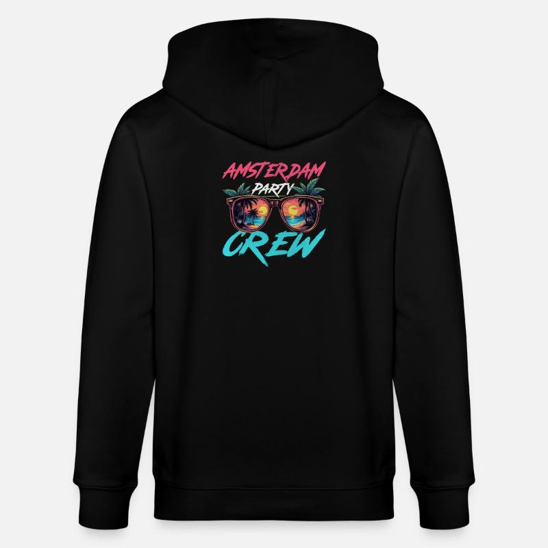 Amsterdam Party Crew - Veste à capuche bio CULTIVATOR Stanley/Stella Unisexe - noir