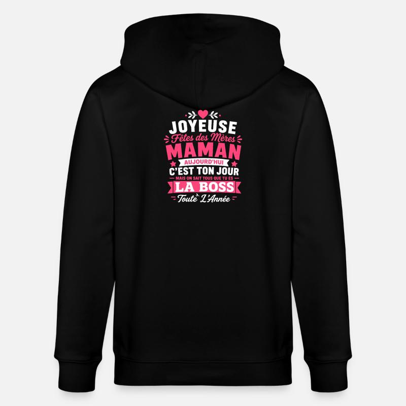 Maman chef - Veste à capuche bio CULTIVATOR Stanley/Stella Unisexe - noir