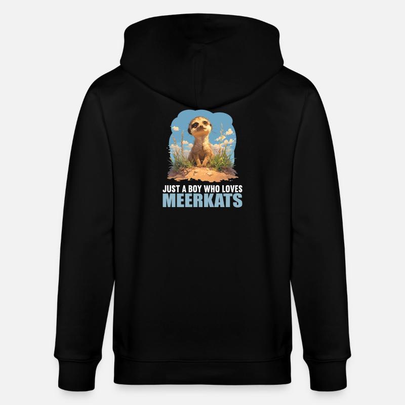 Suricate Erdmännchen - Veste à capuche bio CULTIVATOR Stanley/Stella Unisexe - noir