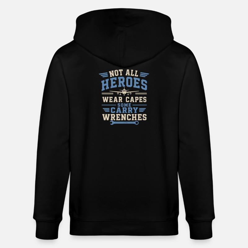 Flugzeugmechaniker Luftfahrt Technik Wartung - Stanley/Stella Unisex Bio-Kapuzenjacke CULTIVATOR - Schwarz