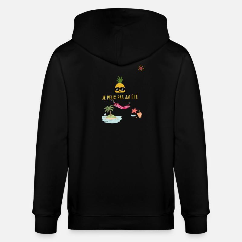 Ananas chic été hamac - Veste à capuche bio CULTIVATOR Stanley/Stella Unisexe - noir