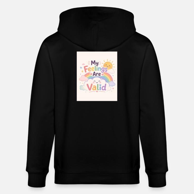Mes Sentiments Sont Validés - Veste à capuche bio CULTIVATOR Stanley/Stella Unisexe - noir