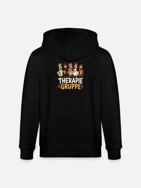 Therapiegruppe Hühner Party - Stanley/Stella Unisex Bio-Kapuzenjacke CULTIVATOR - Schwarz