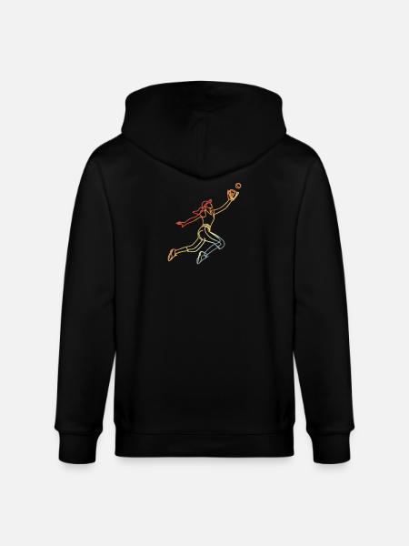 Sketch de joueuse de baseball - Veste à capuche bio CULTIVATOR Stanley/Stella Unisexe - noir