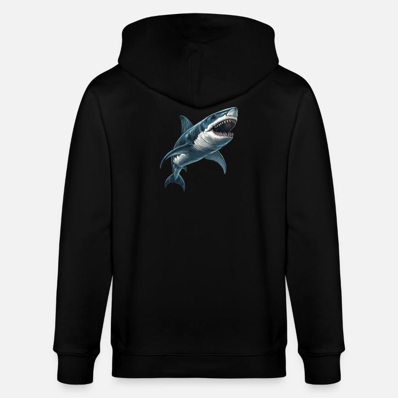 Requins Requin - Veste à capuche bio CULTIVATOR Stanley/Stella Unisexe - noir