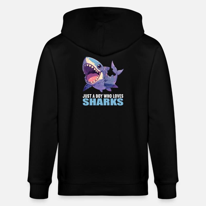 Requins Requin - Veste à capuche bio CULTIVATOR Stanley/Stella Unisexe - noir