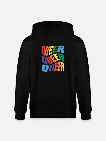 -2026-_LGBTQ_Queer_Queer_Queer_3 - Stanley/Stella CULTIVATOR  Unisex Organic Hooded Jacket - black