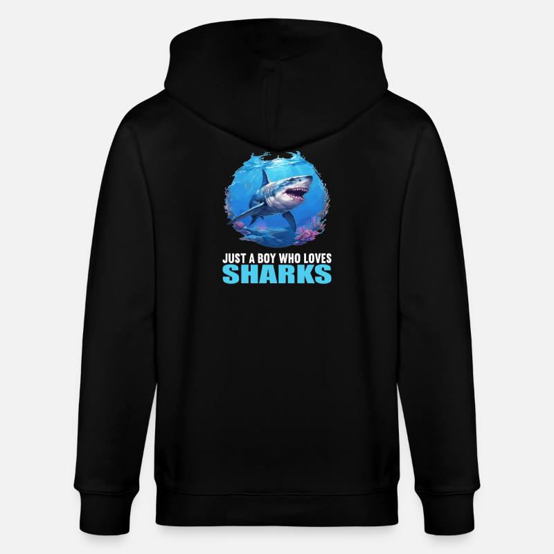 Requins Requin - Veste à capuche bio CULTIVATOR Stanley/Stella Unisexe - noir