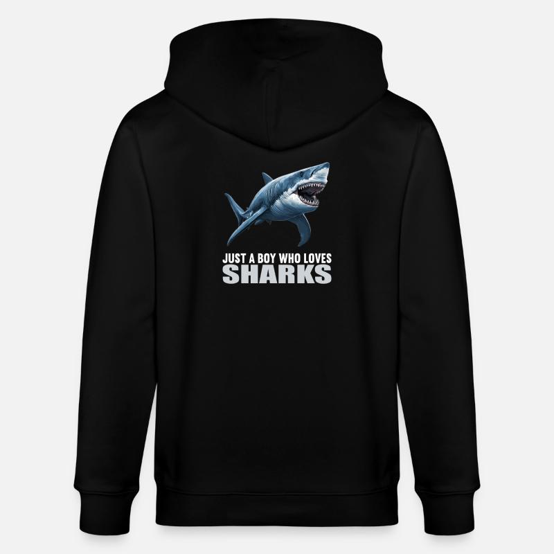 Requins Requin - Veste à capuche bio CULTIVATOR Stanley/Stella Unisexe - noir