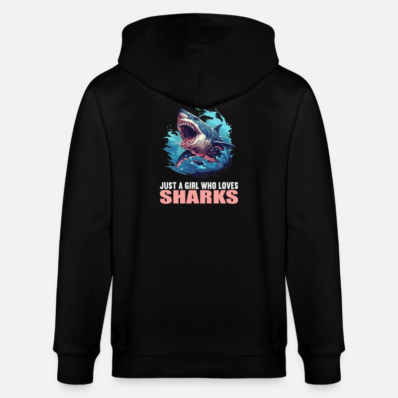 Requins Requin - Veste à capuche bio CULTIVATOR Stanley/Stella Unisexe - noir