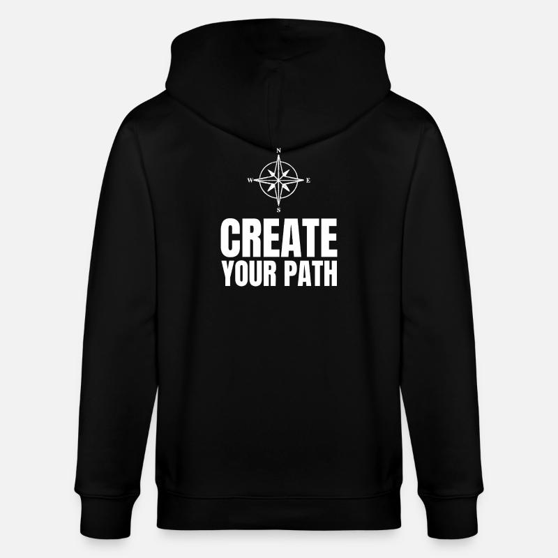Create Your Path - Stanley/Stella CULTIVATOR Unisex Organic Hooded Jacket - black